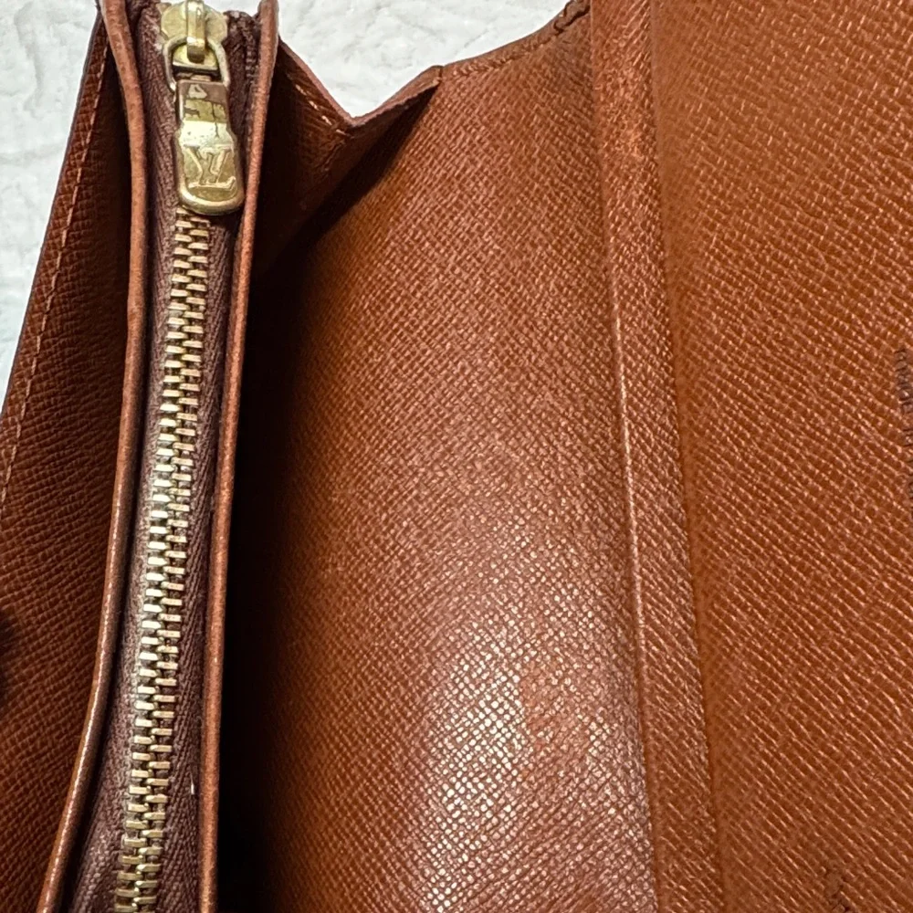 Louis Vuitton Vintage  Brown Monogram Porte-Monnaie Tresor Wallet - Picture 4 of 13